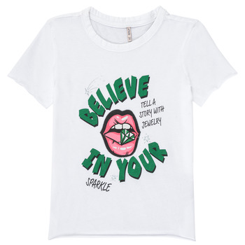 Vêtements Fille T-shirts manches courtes Only KOGLUCY Blanc