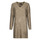 Vêtements Femme Robes courtes Pieces PCELLEN LS V-NECK KNIT DRESS Marron