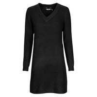 Vêtements Femme Robes courtes Pieces PCELLEN LS V-NECK KNIT DRESS Noir