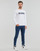 Vêtements Homme T-shirts manches longues Guess LABYRINTH CN LS Blanc