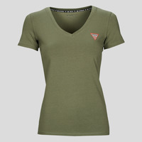 Vêtements Femme T-shirts manches courtes Guess SS VN MINI TRIANGLE Kaki