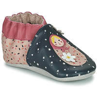 Chaussures Fille Chaussons bébés Robeez FLOWERDOLLS Marine / Rose