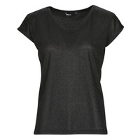 Vêtements Femme T-shirts manches courtes Only ONLSILVERY S/S V NECK LUREX TOP JRS Noir