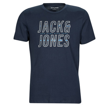 Vêtements Homme T-shirts manches courtes Jack & Jones JJXILO TEE SS CREW NECK Marine