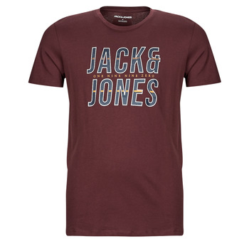 Vêtements Homme T-shirts manches courtes Jack & Jones JJXILO TEE SS CREW NECK Bordeaux