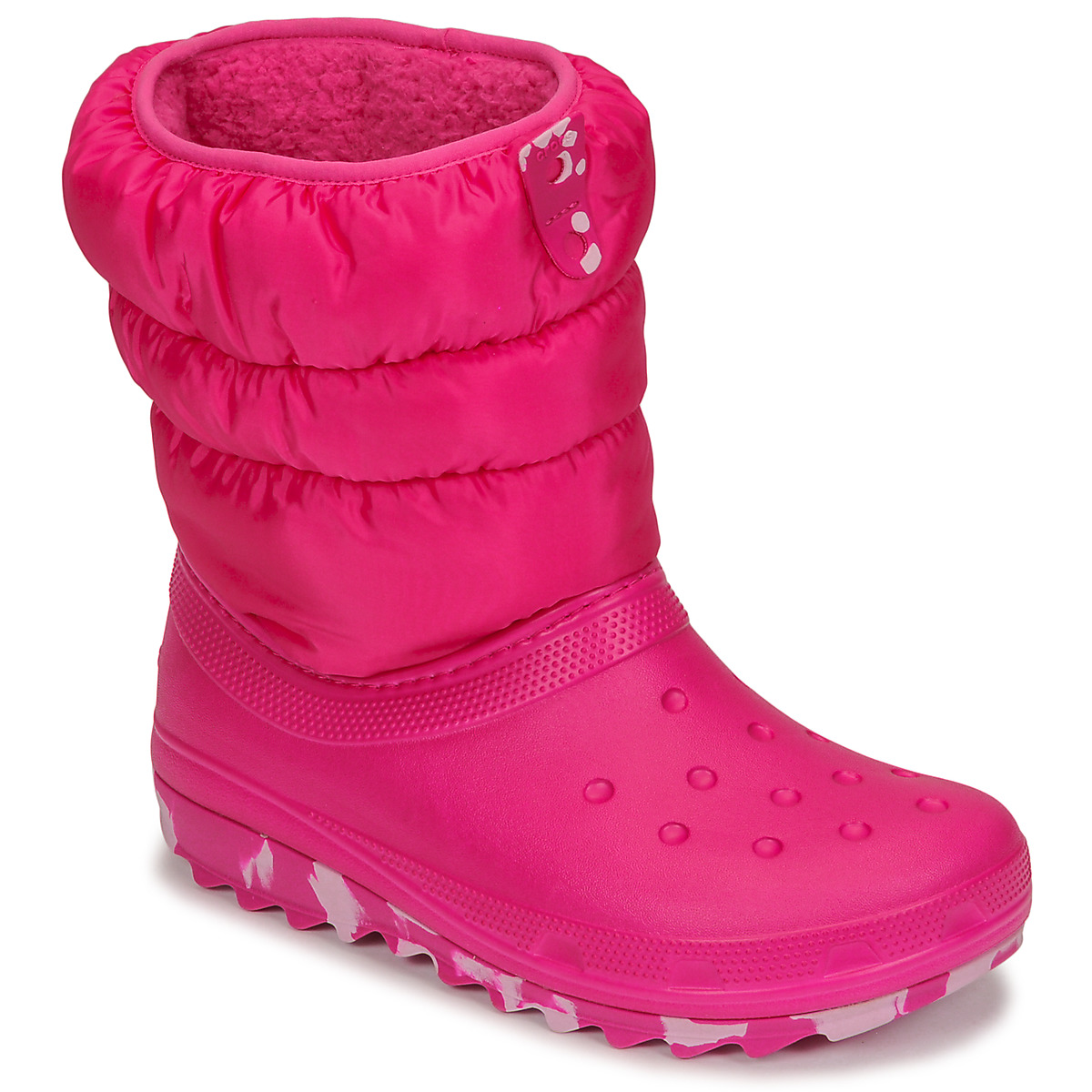 Chaussures Fille Bottes de neige Crocs CLASSIC NEO PUFF BOOT K Rose