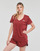 Vêtements Femme T-shirts manches courtes Under Armour TECH SSV - TWIST Chestnut Red / Radio Red / Metallic Silver