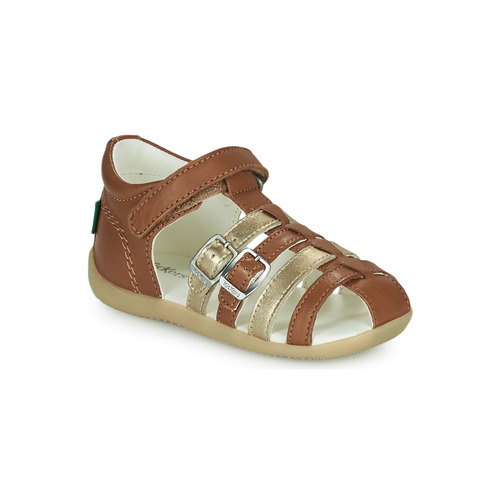 Chaussures Fille Sandales et Nu-pieds Kickers BIGKRO Camel / Doré