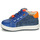 Chaussures Garçon Baskets basses Geox B BIGLIA B. B - NAPPA+DENIM SL Bleu / Orange