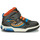Chaussures Garçon Baskets montantes Geox J INEK B. C - MESH+ECOP BOTT Noir / Orange