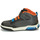 Chaussures Garçon Baskets montantes Geox J INEK B. C - MESH+ECOP BOTT Noir / Orange