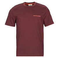 Vêtements Homme T-shirts manches courtes Scotch & Soda T-SHIRT LOGO UNISEXE EN JERSEY DE COTON BIOLOGIQUE Bordeaux