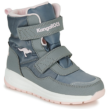 Chaussures Fille Bottes de neige Kangaroos KP-NALA V RTX Gris / Rose