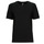 Vêtements Femme T-shirts manches courtes Pieces PCRIA SS FOLD UP SOLID TEE Noir
