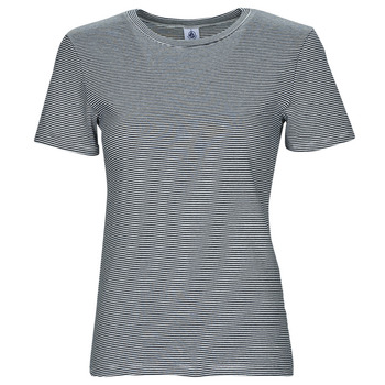 Vêtements Femme T-shirts manches courtes Petit Bateau A06ZD01 Marine / Blanc