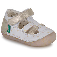 Chaussures Fille Sandales et Nu-pieds Kickers SUSHY Blanc / Doré