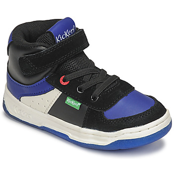 Chaussures Garçon Baskets montantes Kickers KICKALIEN Noir / Bleu / Blanc