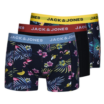 Sous-vêtements Homme Boxers Jack & Jones JACFLOWER BIRD TRUNKS X3 Multicolore