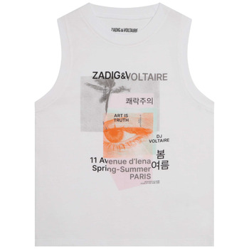 Vêtements Fille Débardeurs / T-shirts sans manche Zadig & Voltaire X15378-10P-C Blanc