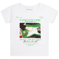 Vêtements Fille T-shirts manches courtes Zadig & Voltaire X15381-10P-J Blanc