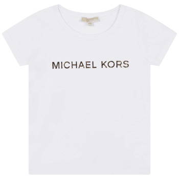 Vêtements Fille T-shirts manches courtes MICHAEL Michael Kors  Blanc