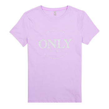Vêtements Fille T-shirts manches courtes Only KOGWENDY S/S LOGO TOP BOX CP JRS Mauve