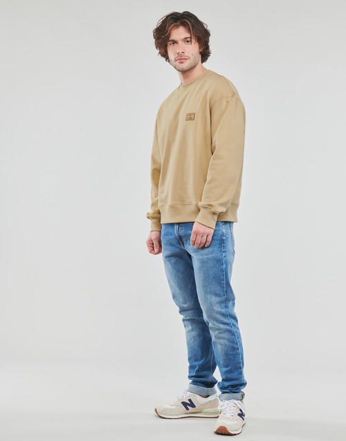 Calvin Klein Jeans SHRUNKEN BADGE CREW NECK Beige