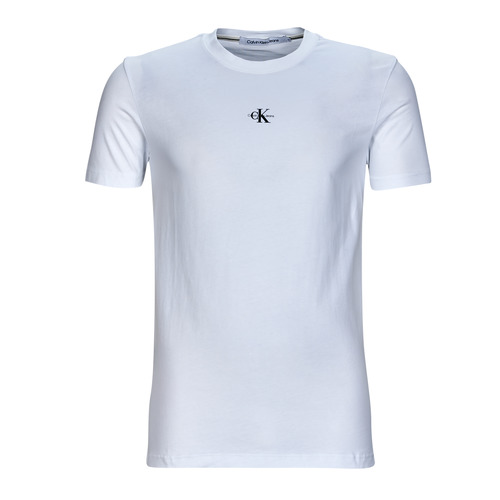 Vêtements Homme T-shirts manches courtes Calvin Klein Jeans MICRO MONOLOGO TEE Blanc
