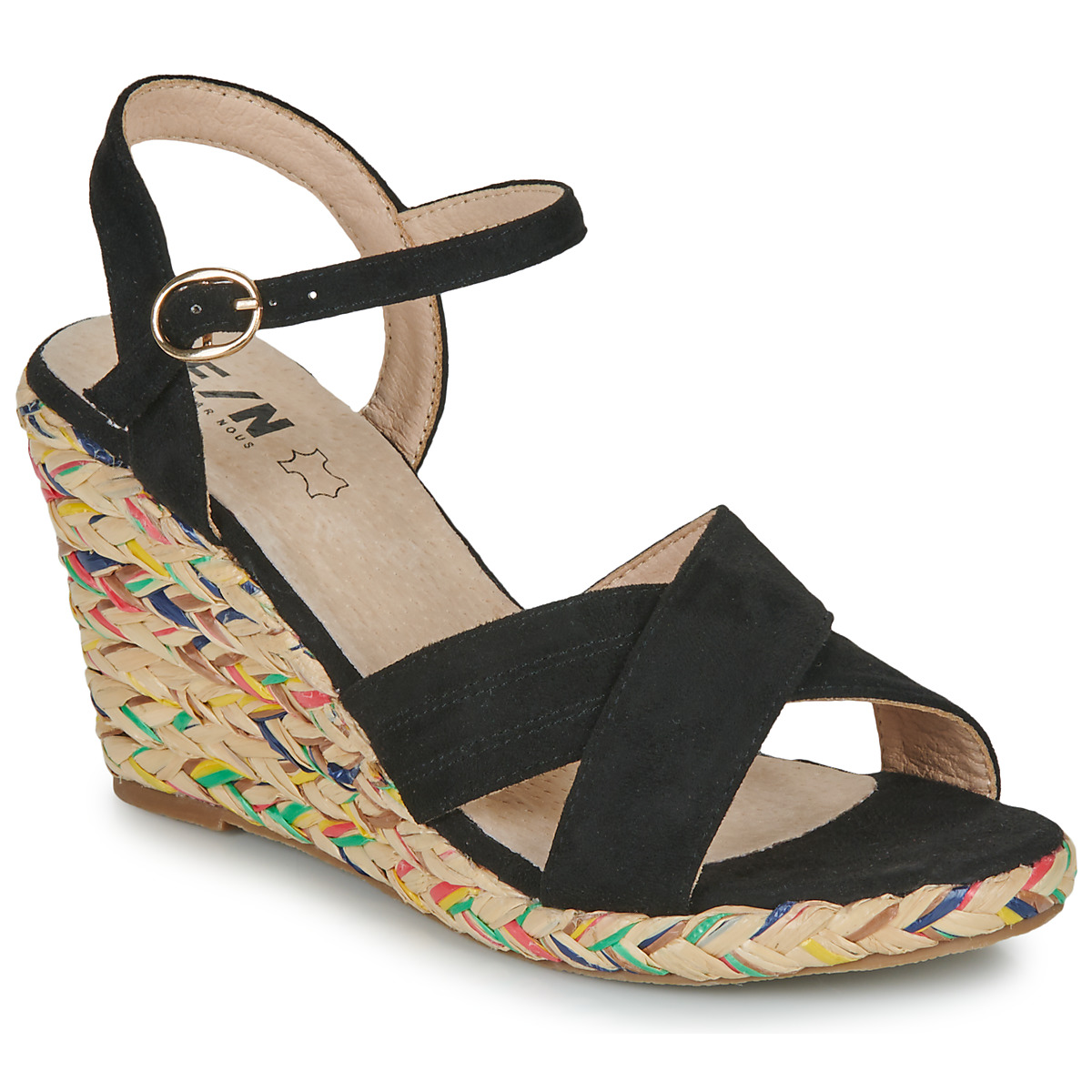 Chaussures Femme Sandales et Nu-pieds Elue par nous NECHANCRE Noir / Multicolore