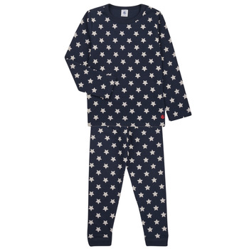 Vêtements Enfant Pyjamas / Chemises de nuit Petit Bateau FREROT Marine / Blanc