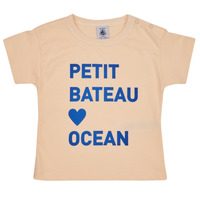 Vêtements Enfant T-shirts manches courtes Petit Bateau FAON Beige/ Bleu