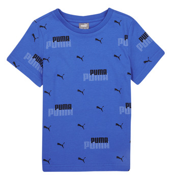 Vêtements Garçon T-shirts manches courtes Puma ESS+ LOGO POWER AOP Noir