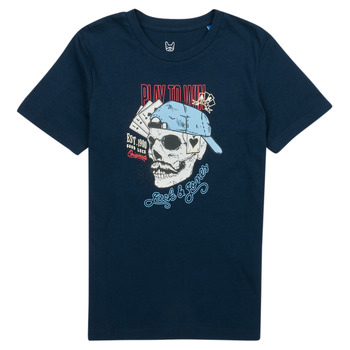 Vêtements Garçon T-shirts manches courtes Jack & Jones JORROXBURY TEE SS CREW NECK Marine