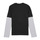Vêtements Garçon T-shirts manches longues Jack & Jones JOROLI SKATER LAYER TEE LS CREW NECK Noir