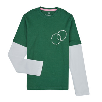 Vêtements Garçon T-shirts manches longues Jack & Jones JOROLI SKATER LAYER TEE LS CREW NECK Vert