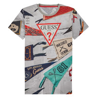 Vêtements Garçon T-shirts manches courtes Guess FLAG PRINT Multicolore