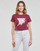 Vêtements Femme T-shirts manches courtes Guess SS CN ICON TEE Bordeaux