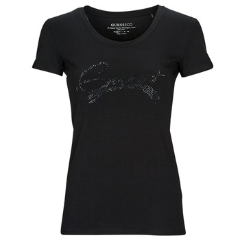 Vêtements Femme T-shirts manches courtes Guess SS RN ADELINA TEE Noir