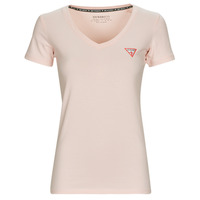 Vêtements Femme T-shirts manches courtes Guess SS VN MINI TRIANGLE TEE Rose