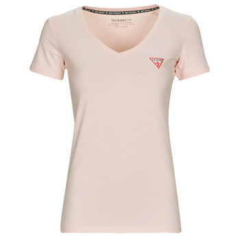 Vêtements Femme T-shirts manches courtes Guess SS VN MINI TRIANGLE TEE Rose