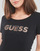Vêtements Femme T-shirts manches courtes Guess SS RN MESH LOGO TEE Noir