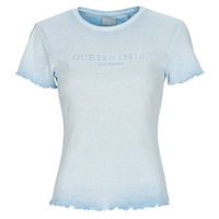 Vêtements Femme T-shirts manches courtes Guess SS CN EDURNE TEE Bleu