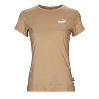 Vêtements Femme T-shirts manches courtes Puma ESS EMBROIDERY Beige