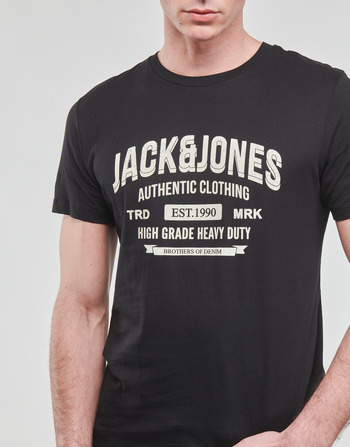 Jack & Jones JJEJEANS TEE SS O-NECK Noir