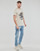 Vêtements Homme T-shirts manches courtes Jack & Jones JORROXBURY TEE SS CREW NECK Ecru