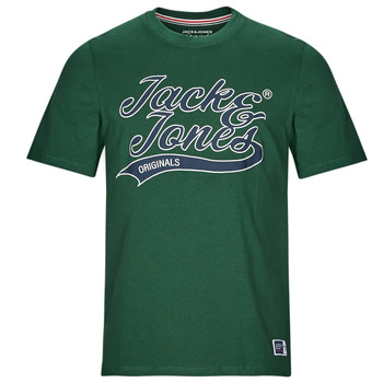 Vêtements Homme T-shirts manches courtes Jack & Jones JORTREVOR UPSCALE SS TEE CREW NECK Vert