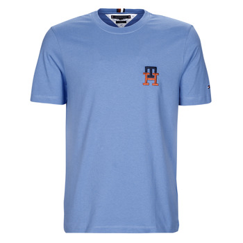 Vêtements Homme T-shirts manches courtes Tommy Hilfiger ESSENTIAL MONOGRAM TEE Bleu ciel