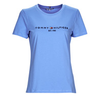 Vêtements Femme T-shirts manches courtes Tommy Hilfiger REGULAR HILFIGER C-NK TEE SS Bleu