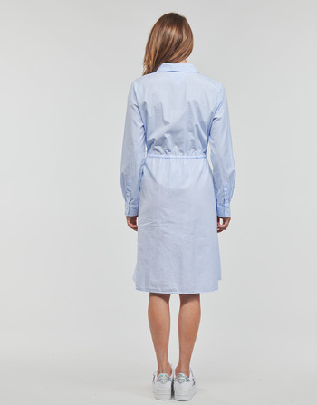 Tommy Hilfiger ITHAKA KNEE SHIRT-DRESS LS Blanc / Bleu