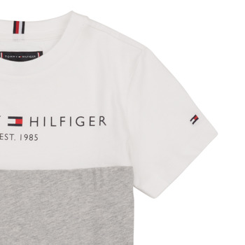 Tommy Hilfiger ESSENTIAL COLORBLOCK TEE S/S Blanc / Gris